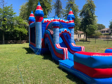 Load image into Gallery viewer, MEGA FLASH BOUNCE HOUSE COMBO RENTAL WITH SLIDE   WET/DRY