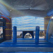 Load image into Gallery viewer, MEGA SHARK XL DUAL LANE COMBO RENTAL WITH SLIDE  WET or DRY