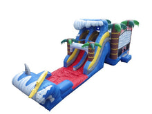 Load image into Gallery viewer, MEGA SHARK XL DUAL LANE COMBO RENTAL WITH SLIDE  WET or DRY