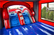 Load image into Gallery viewer, TITANIUM BOUNCE HOUSE DUAL LANE COMBO RENTAL WITH SLIDE   WET or DRY