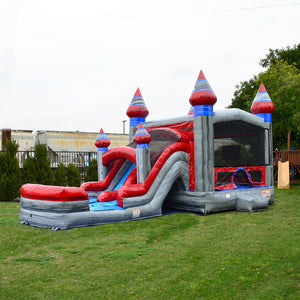TITANIUM BOUNCE HOUSE DUAL LANE COMBO RENTAL WITH SLIDE   WET or DRY