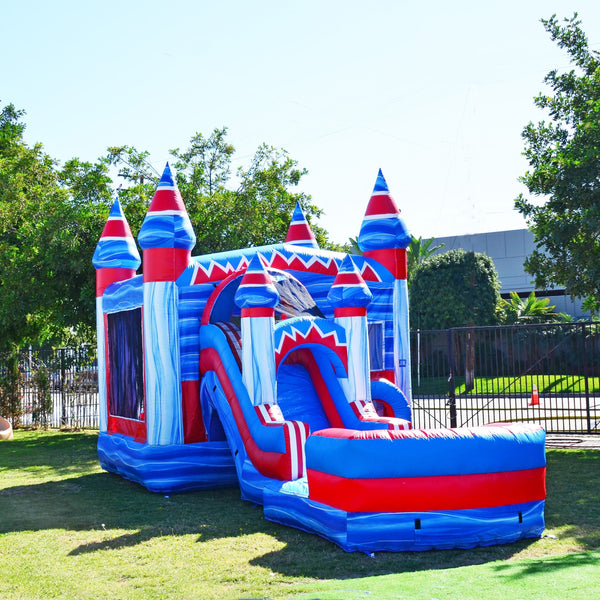 ⚡ Mega Flash Bounce House Combo Rental with Slide (Wet/Dry) 🎉💦