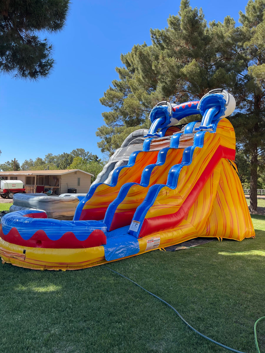 Drop Slide Rding 💦 Bucket Drop Inflatable Water Slide Rental 🎉☀️ – A Perfect Party Rental