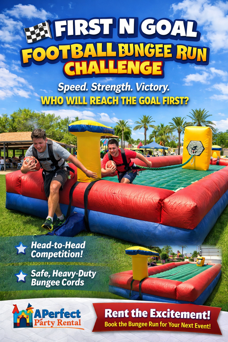 First N Goal – Football Bungee Run Challenge – A Perfect Party Rental
