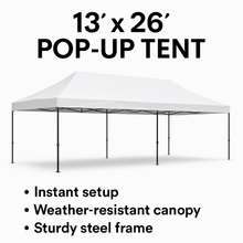 Load image into Gallery viewer, 13&#39; X 26&#39; Pop Up Tent