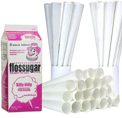 Additional Cotton candy Servings-Pink Vanilla and Cones