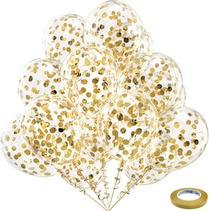 Gold Confetti Party Balloons