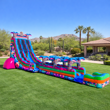 Load image into Gallery viewer, 27FT Tiki Splash Dual lane Water and Slip n slide
