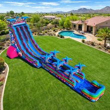 Load image into Gallery viewer, 27FT Tiki Splash Dual lane Water and Slip n slide