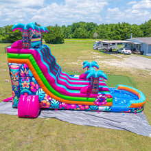 Load image into Gallery viewer, ‼️NEW‼️ 18FT Tiki Splash Dual Lane Center Climb Water Slide