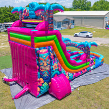 Load image into Gallery viewer, ‼️NEW‼️ 18FT Tiki Splash Dual Lane Center Climb Water Slide