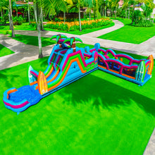 Load image into Gallery viewer, ‼️NEW‼️ 70&#39; Electric Tropics Modular Obstacle Course Wet/ Dry
