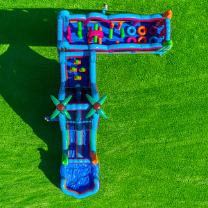 ‼️NEW‼️ 70' Electric Tropics Modular Obstacle Course Wet/ Dry