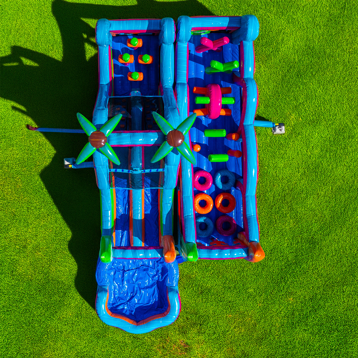 ‼️NEW‼️ 70' Electric Tropics Modular Obstacle Course Wet/ Dry with Wat ...