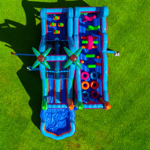 ‼️NEW‼️ 70' Electric Tropics Modular Obstacle Course Wet/ Dry