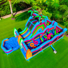 Load image into Gallery viewer, ‼️NEW‼️ 70&#39; Electric Tropics Modular Obstacle Course Wet/ Dry