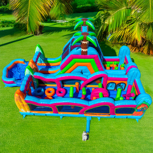 ‼️NEW‼️ 70' Electric Tropics Modular Obstacle Course Wet/ Dry