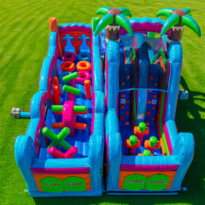 ‼️NEW‼️ 70' Electric Tropics Modular Obstacle Course Wet/ Dry