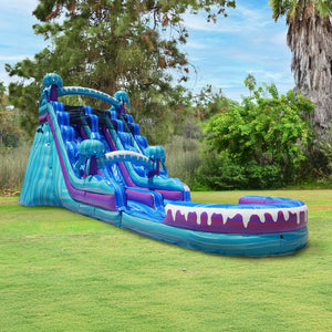 ‼️NEW‼️ 20'  Electric Dual Lane Water Slide Rental - With Pool