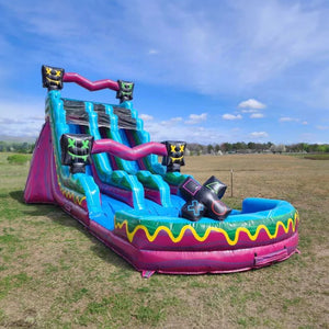 ‼️NEW‼️ 20'  Level Up Dual Lane Center Climb  Water Slide Rental- With Pool