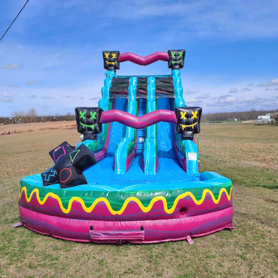 ‼️NEW‼️ 20'  Gamer Dual Lane Center Climb  Water Slide Rental- With Pool