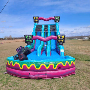 ‼️NEW‼️ 20'  Gamer Dual Lane Center Climb  Water Slide Rental- With Pool