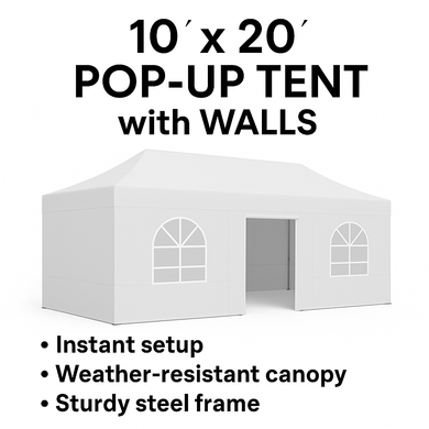10'X20' Pop Up Tent with Walls