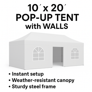 10'X20' Pop Up Tent with Walls