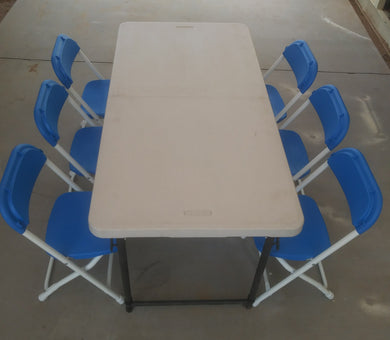 KIDS TABLE AND CHAIRS SET RENTAL (Blue)