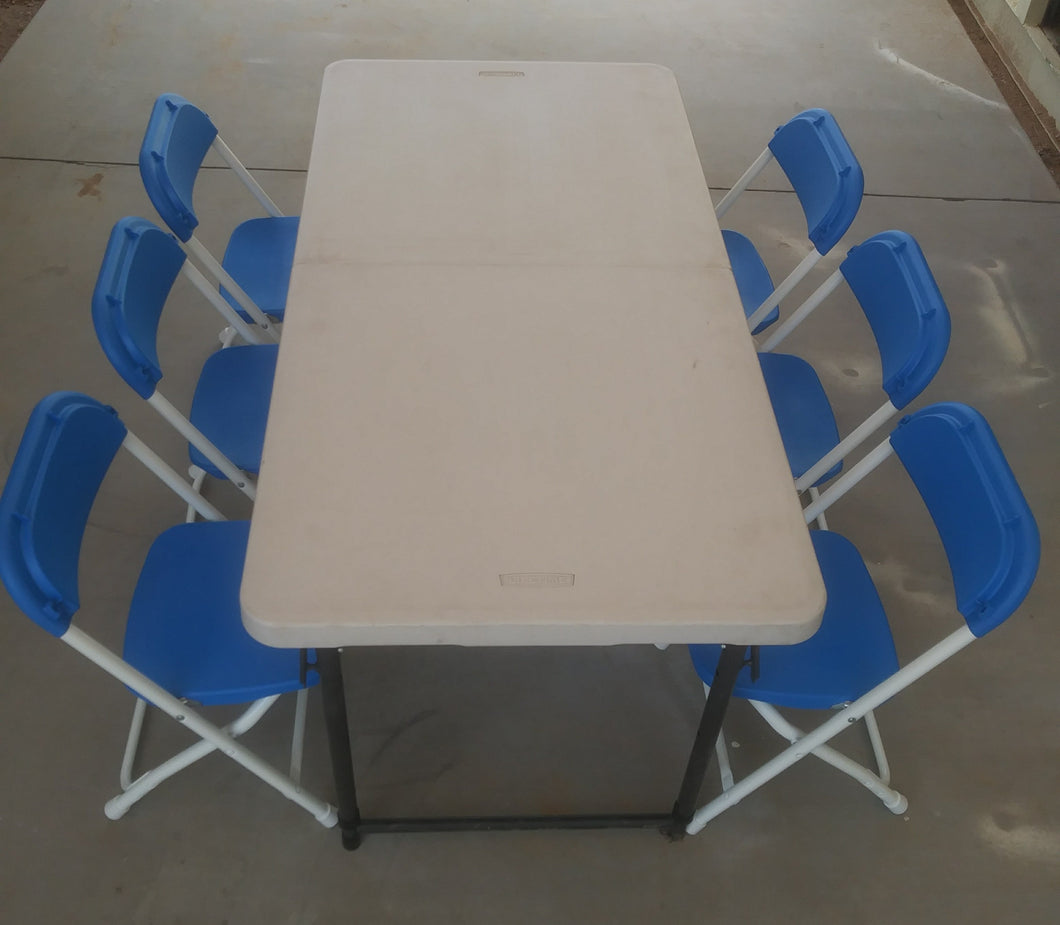 KIDS TABLE AND CHAIRS SET RENTAL (Blue)