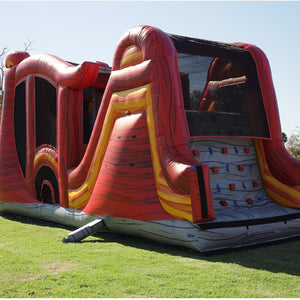 30' SHADOW #3 INFLATABLE OBSTACLE COURSE WITH BASKETBALL AND CLIMBING RENTAL- Dry Only