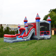 Load image into Gallery viewer, TITANIUM BOUNCE HOUSE DUAL LANE COMBO RENTAL WITH SLIDE   WET or DRY