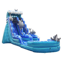 Load image into Gallery viewer, 20&#39; Dolphin Water Slide Rental With Pool